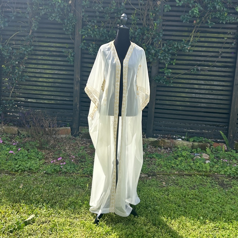 Flowy Sheer Chiffon Angel Kimono Robe OS